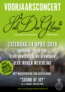 Voorjaarsconcert Soli Deo Gloria en Sound of Joy